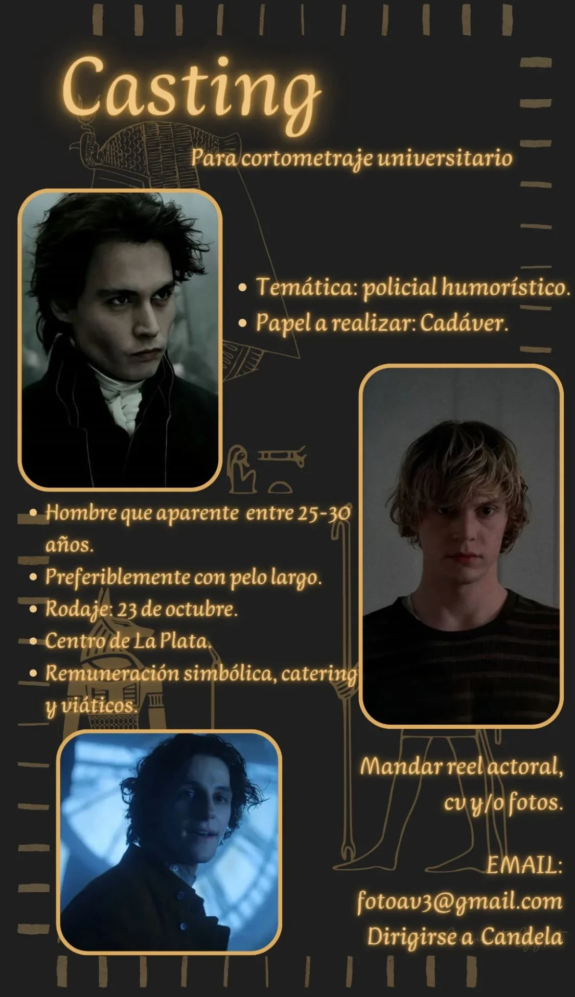 Casting para cortometraje universitario