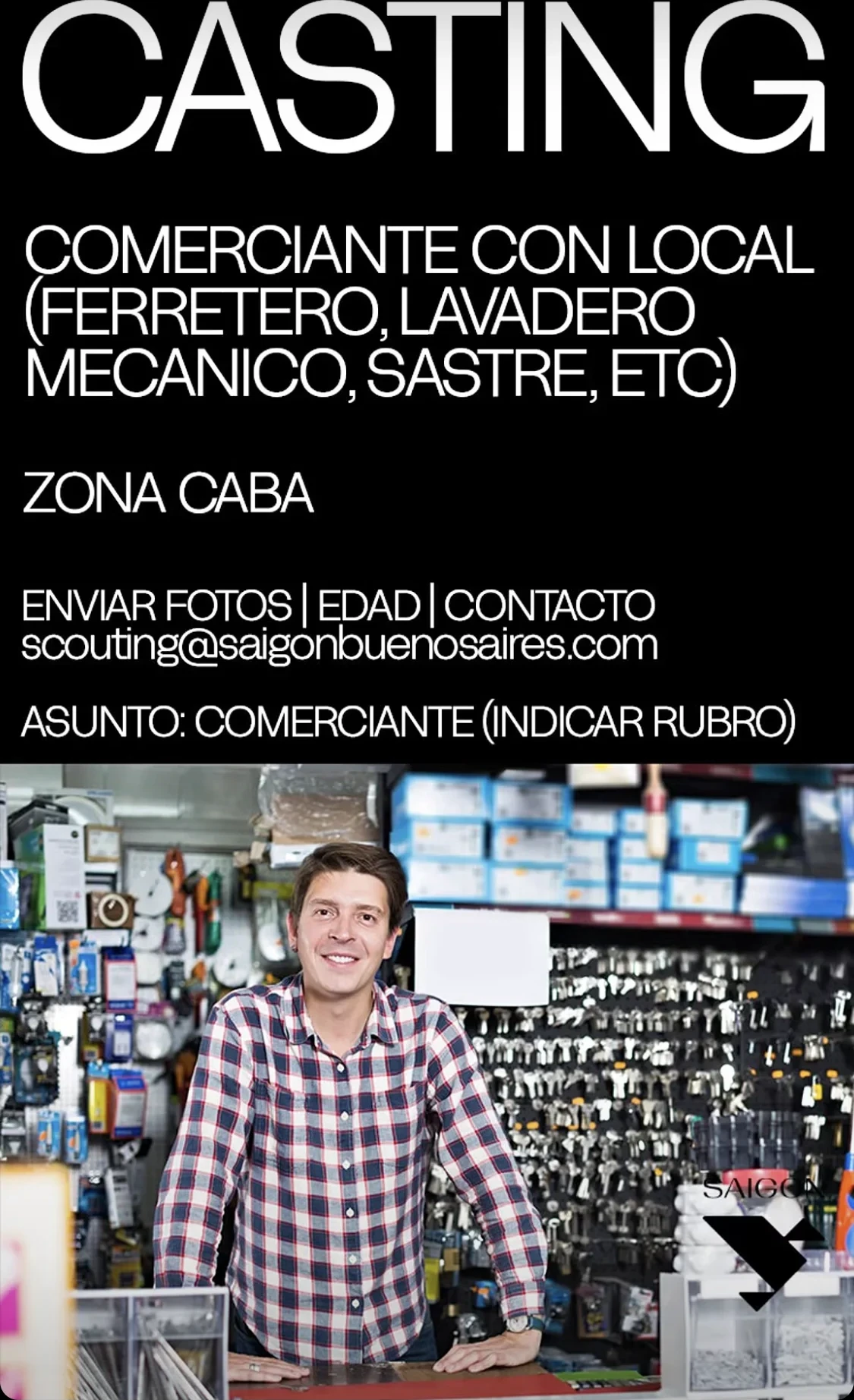 Casting para comerciantes con local en CABA