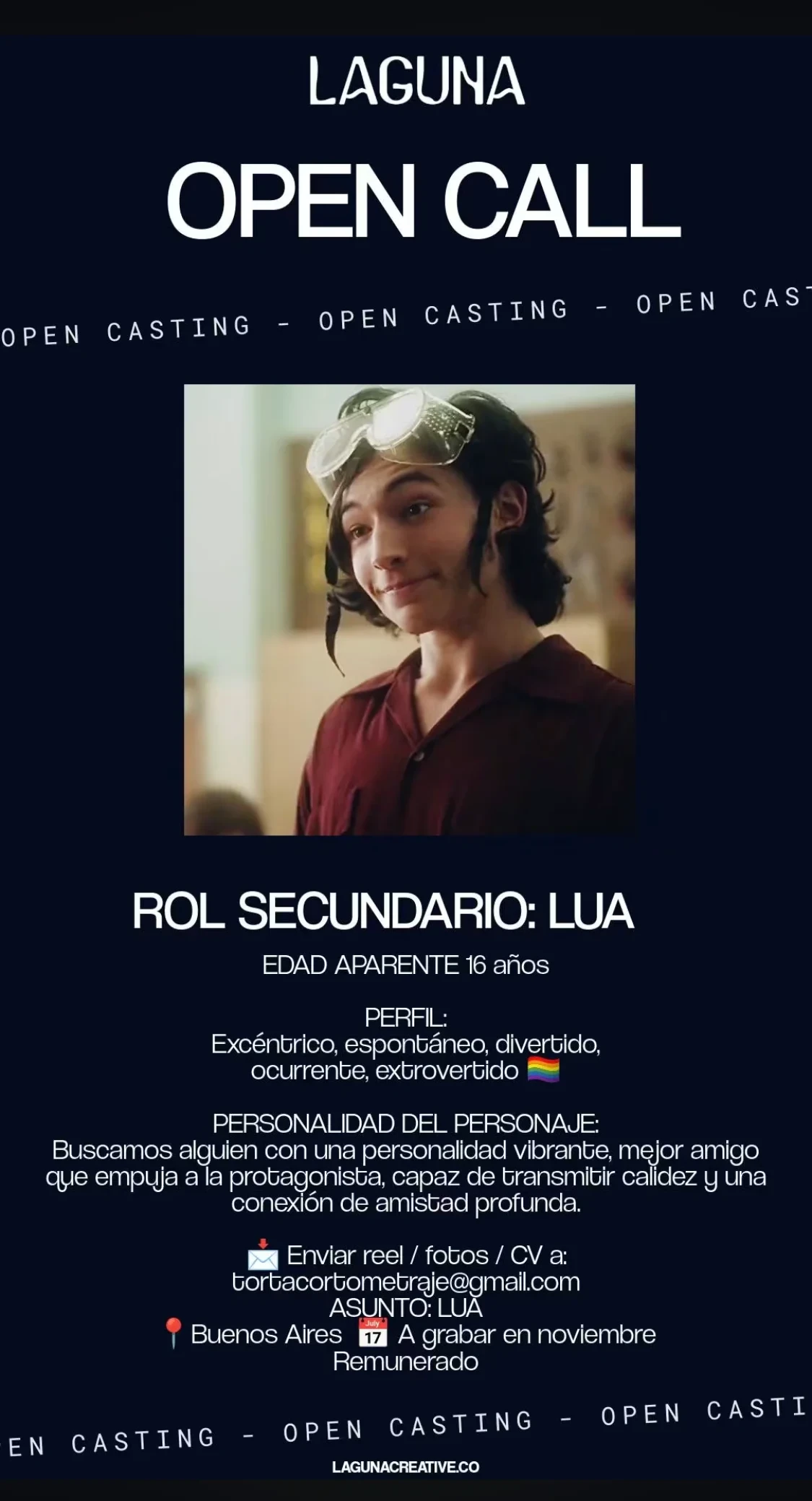 Casting para rol secundario Lua