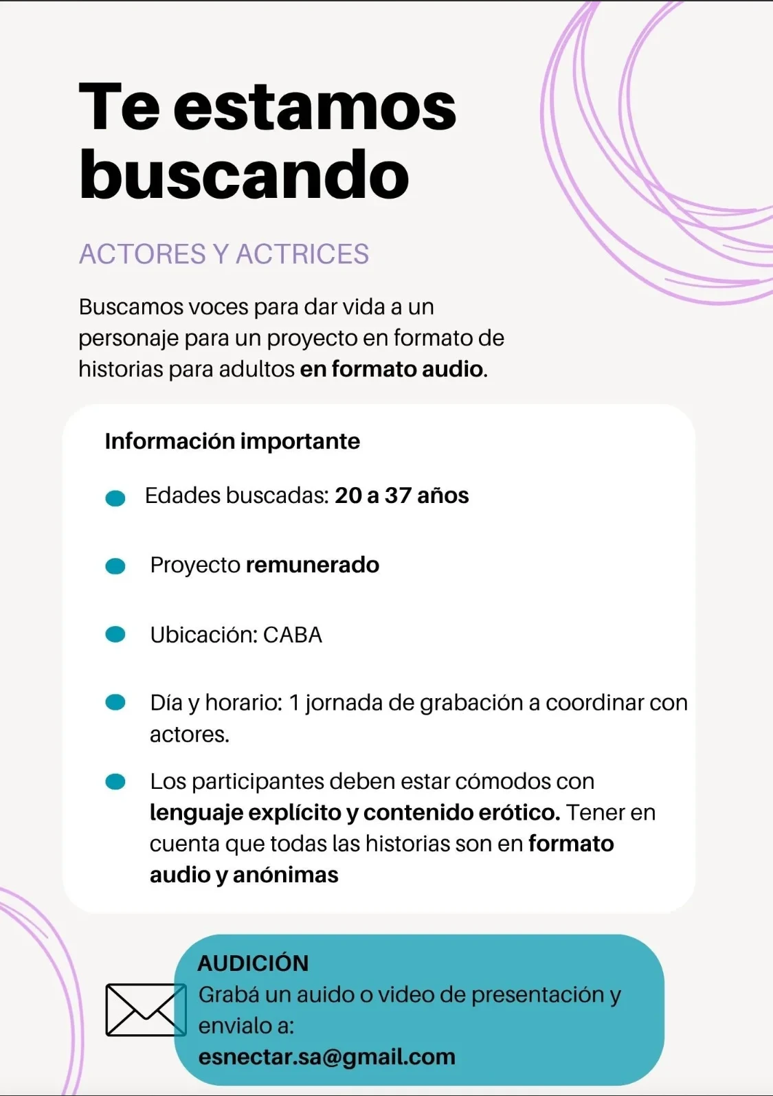 Actores y actrices de 20 a 37 años