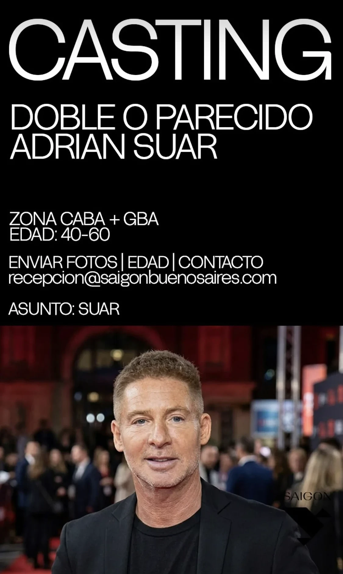 Hombres de 40 a 60 años parecidos a Adrián Suar