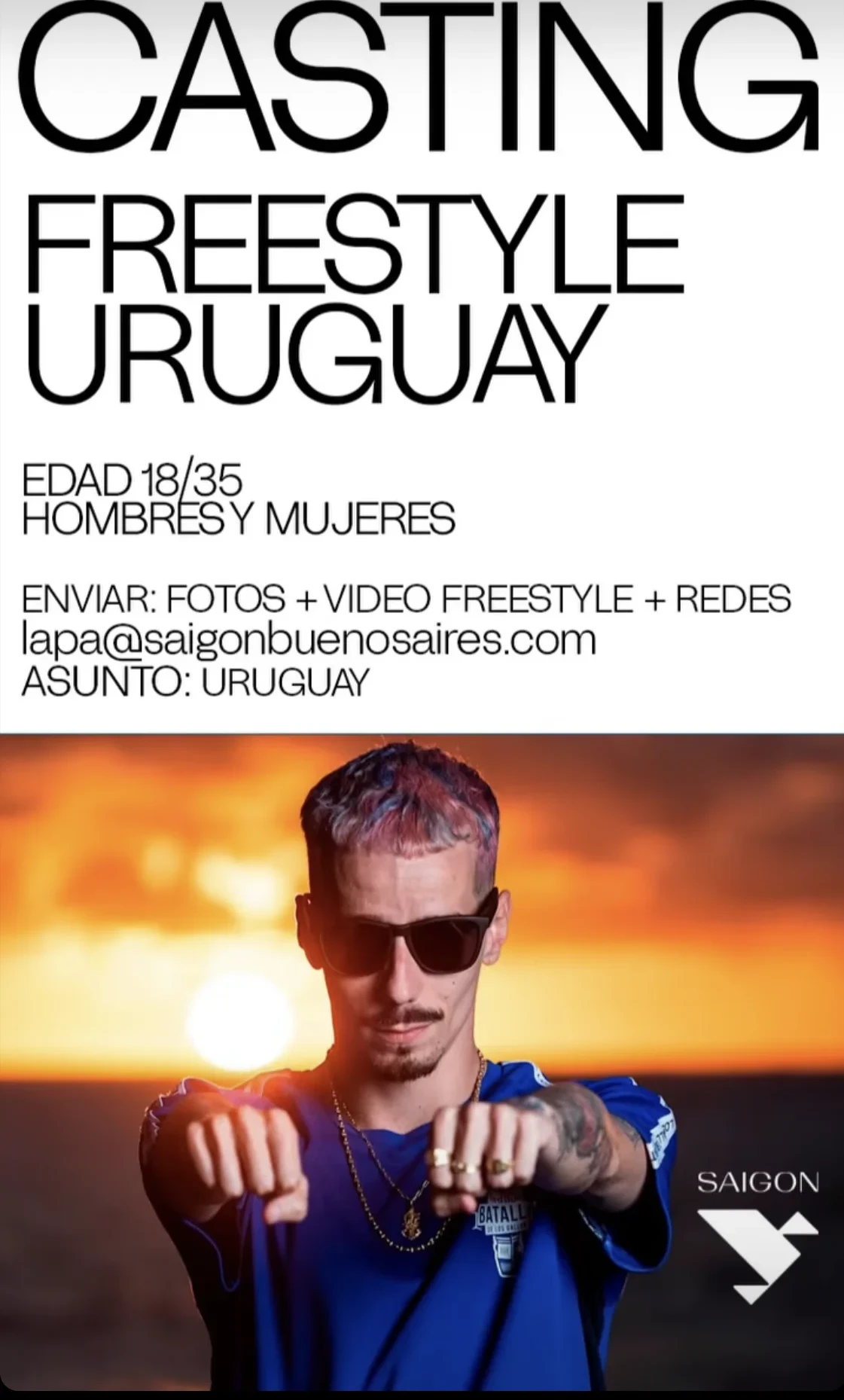 Casting freestyle Uruguay