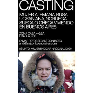 Casting para mujer europea en Buenos Aires