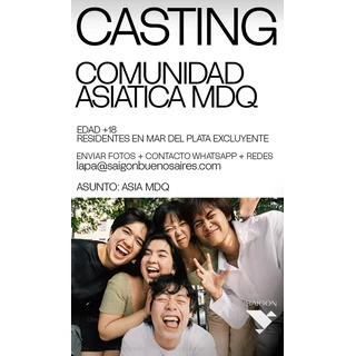 Casting para comunidad asiática en Mar del Plata