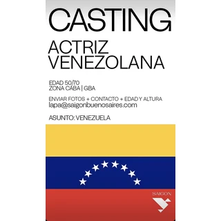 Casting para actriz venezolana de 50 a 70 años
