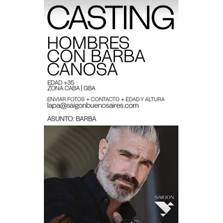 Casting de hombres con barba canosa