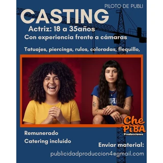 Casting para piloto de publicidad