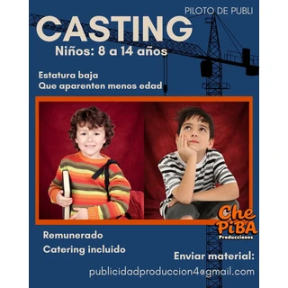 Casting para piloto de publicidad con niños