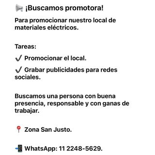 Buscamos promotora!